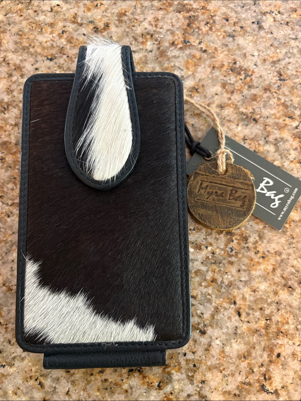 Myra bag leather mobile cell phone case carrier with clip